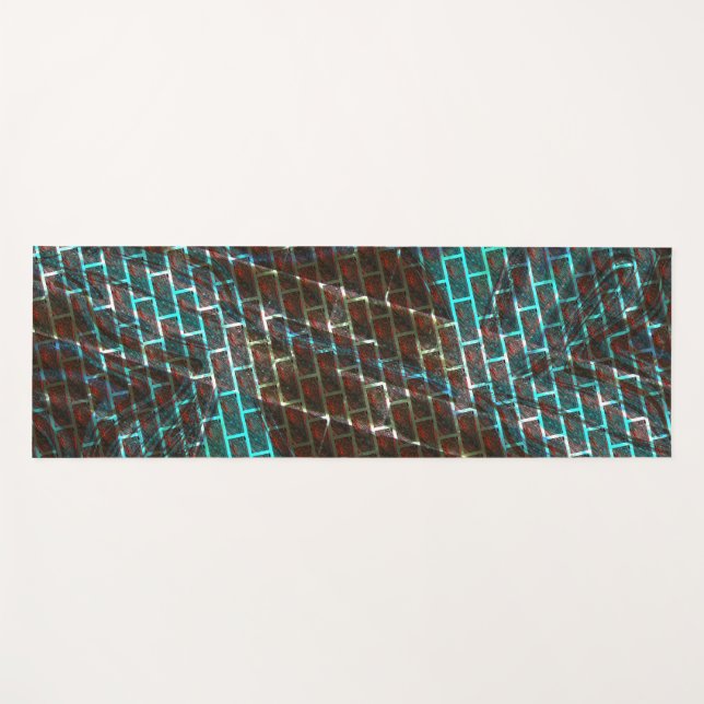 Rostbraunblau, Kratzer, kleiner Stein oder Gräser Yogamatte (Vorderseite (Horizontal))