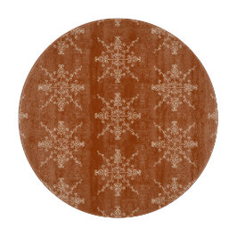 Rostbraunes indisches Boho-Linienkunst-Symmetrie-M Schneidebrett