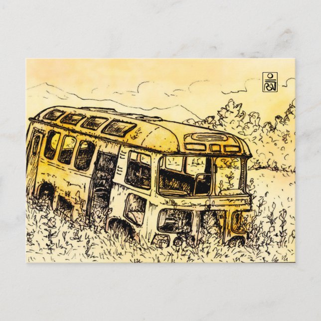 Roster Bus v.2 Postkarte (Vorderseite)