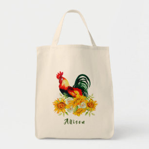 Roster mit Sonnenblumen Personalisiert Tote Tasche