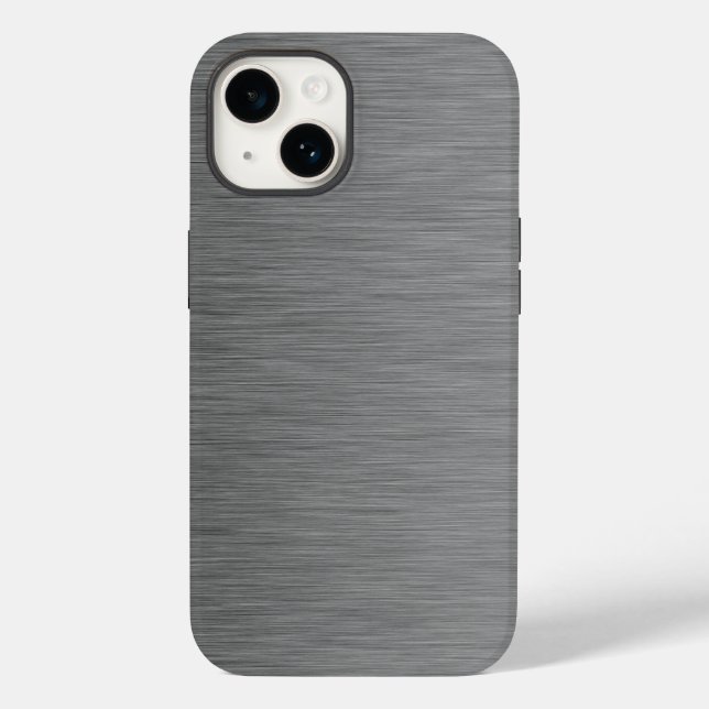 Rostfrei gestopftes Metall-Look Case-Mate iPhone 14 Hülle (Rückseite)