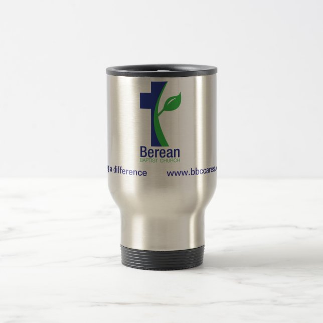 Rostfreie Berean Baptistenkirche stehlen Tasse (Mittel)