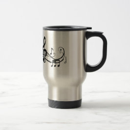 Rostfreier Stahl-Reise-Tasse mit Musiknoten Reisebecher