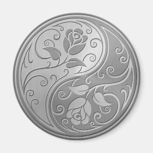 Rostfreier Stahl Yin Yang Rosen Magnet