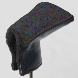 Rostgrünes Knistern mit blinkenden blauen Rissen Golf Headcover