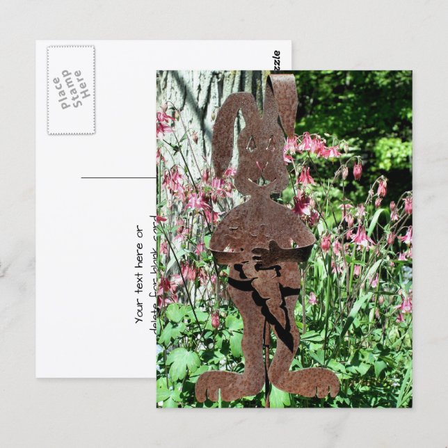 Rosthasen-Blumengarten-Fotografie Postkarte (Vorne/Hinten)