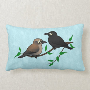 Rostige Amsel-Paare Lendenkissen