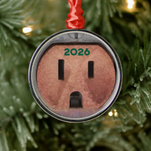 Rostige Außensteckdose, Stecker Ornament Aus Metall