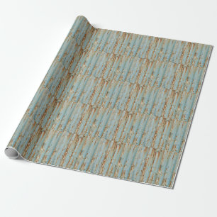 Rostige blaue lackierte Metallstruktur Geschenkpapier