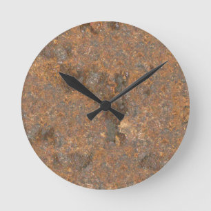 Rostige Metallbeschaffenheit Runde Wanduhr