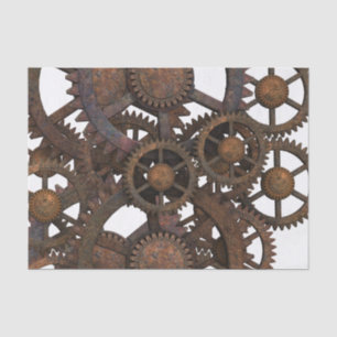 Rostige Steampunk Metallgänge Seidenpapier