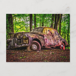 Rostiger Alter Wagen Vintage Postkarte