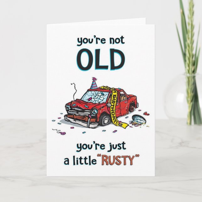 Rostiger Geburtstag  Karte (Vorderseite)