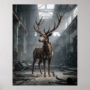 Rostiger Hirsch Echo Poster