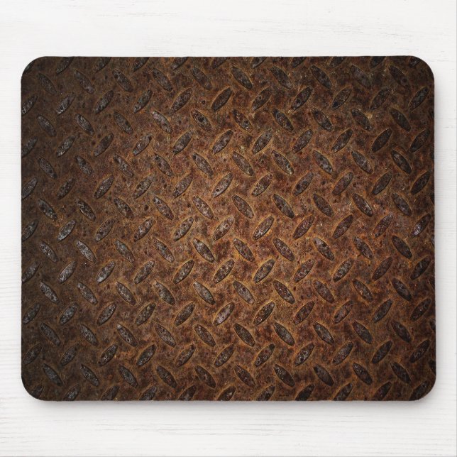 Rostiger Metallschritt Mousepad (Vorne)