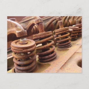 Rostiger Motorblock Postkarte
