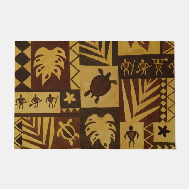 Rostiger Tapa-hawaiische Fußmatte (Vorderseite)