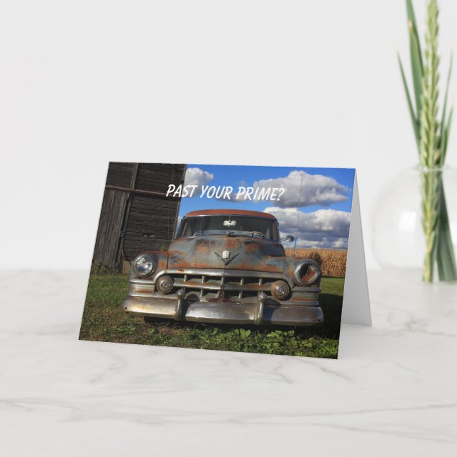 Rostiges Cadillac 1950 Karte (Vorderseite)