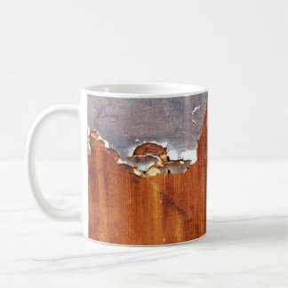 Rostiges Metall: Vintage-Eisenstruktur. Kaffeetasse