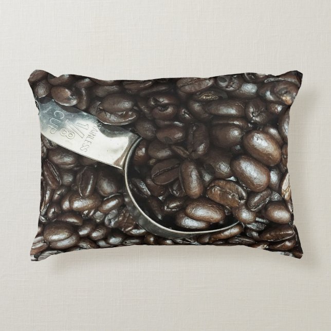 Röstkaffee mit Silberschott Dekokissen (Vorderseite)