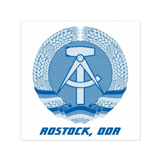 Rostock, DDR, Rostock, Sozialistin Ostdeutschland Permastempel (Design)