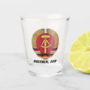 Rostock, DDR, Rostock, Sozialistin Ostdeutschland Schnapsglas