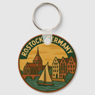 Rostock Deutschland Segelboot Kunst Schlüsselanhänger