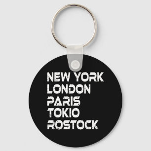 Rostock New York London Tokio Paris Schlüsselanhänger