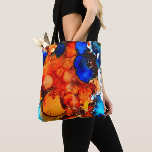 Rostorange abstrakte Kunstfarbe Tasche