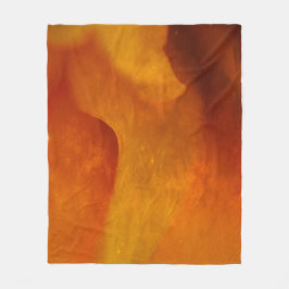 Rostorange Fleecedecke