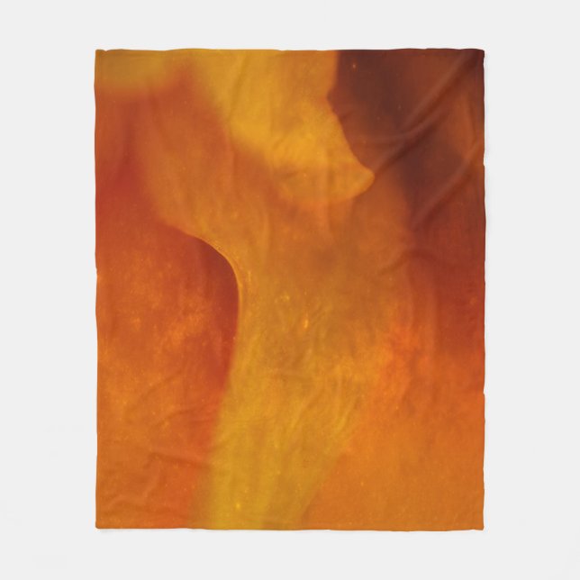 Rostorange Fleecedecke (Vorderseite)