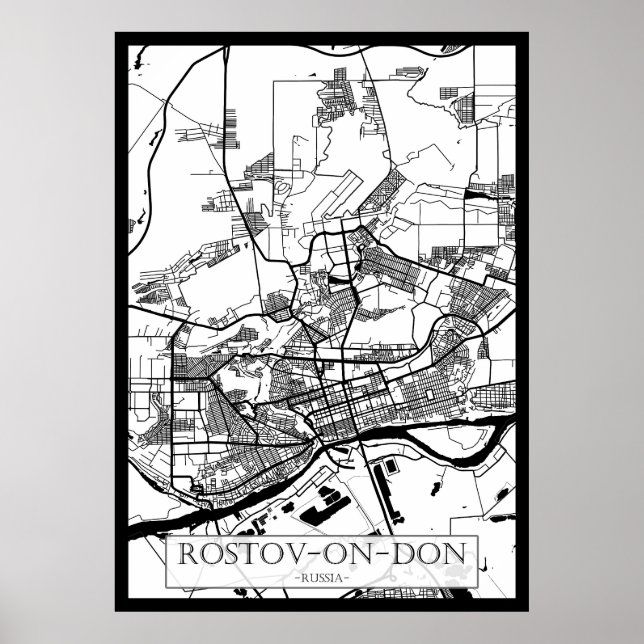 Rostov-on-Don Russia City Map Poster (Vorne)