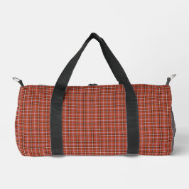 Rostrotes Karo-Retro-Farben Duffle Bag