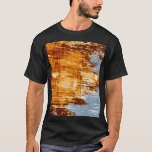 Roststahlblech, texturierter Hintergrund. T-Shirt