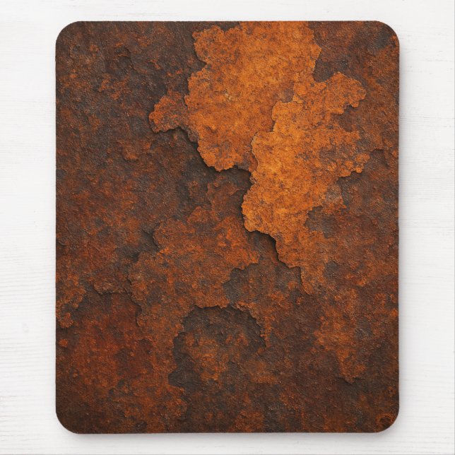 Rosttextur Grunge Hintergrund Metalldesign Mousepad (Vorne)