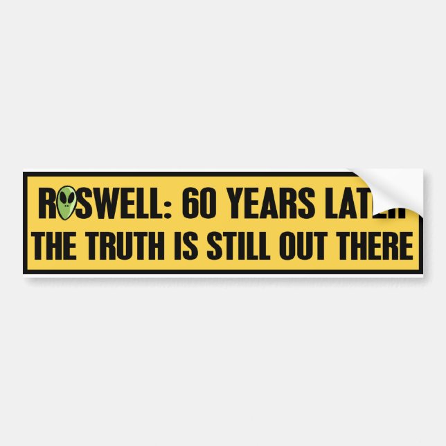 ROSWELL 60 JAHRE SPÄTER AUTOAUFKLEBER (Vorne)