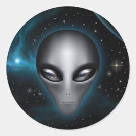 Roswell Alien II (Aufkleber) Runder Aufkleber