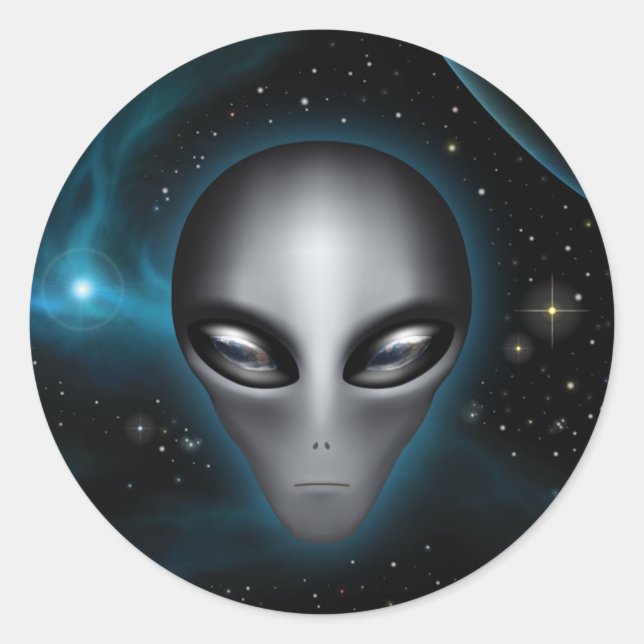 Roswell Alien II (Aufkleber) Runder Aufkleber (Vorderseite)