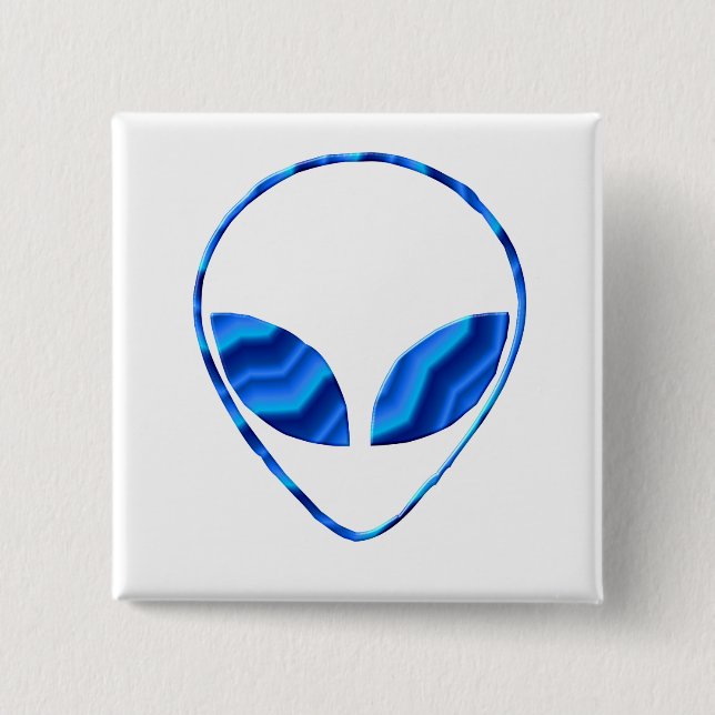 Roswell alien-Quadrat-Button Button (Vorderseite)