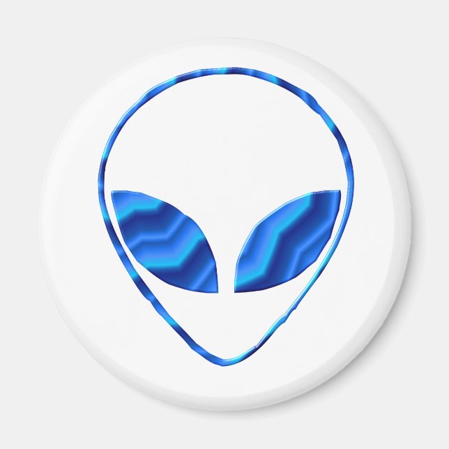 Roswell Alien Round Magnet (Vorne)