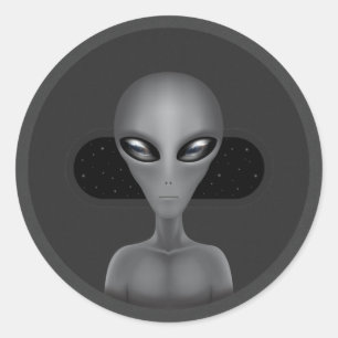 Roswell Alien (Sticker) Runder Aufkleber