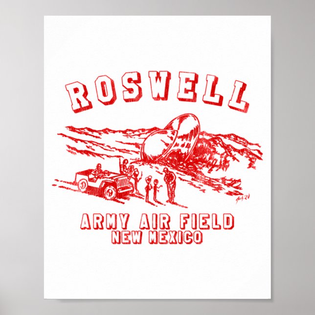 Roswell Army Air Field New Mexico _1  Poster (Vorne)