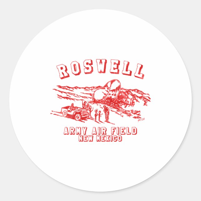 Roswell Army Air Field New Mexico _1  Runder Aufkleber (Vorderseite)