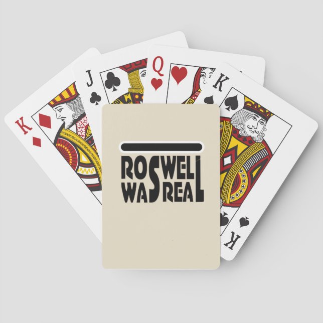 Roswell Crash des Raumschiffs Alien war echt Spielkarten (Rückseite)