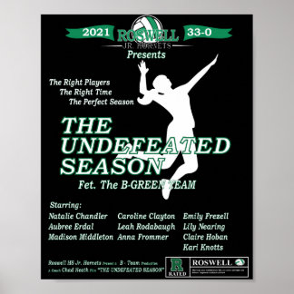 Roswell Jr. Hornets Poster de la saison sans défai
