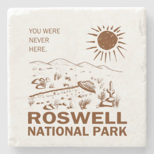 Roswell National Park UFO fliegende Untertasse Ali Steinuntersetzer