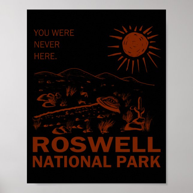 Roswell National Park Ufo Flying Saucer Aliens  Poster (Vorne)