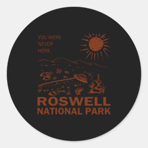 Roswell Nationalpark UFO fliegende Untertasse Auße Runder Aufkleber