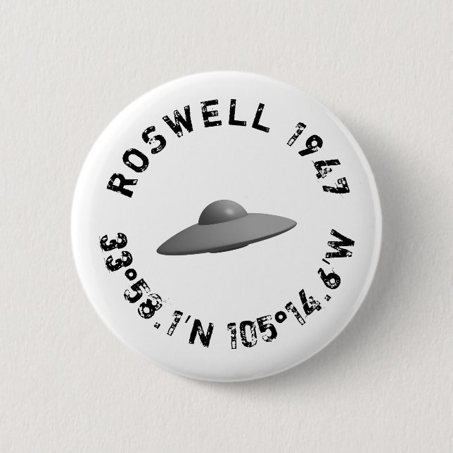 Roswell New Mexico Abzeichen Button (Vorderseite)