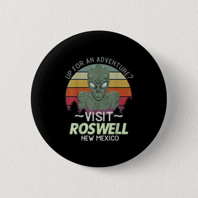 Roswell New Mexico Alien Head Funny Souvenir Quote Button (Vorderseite)